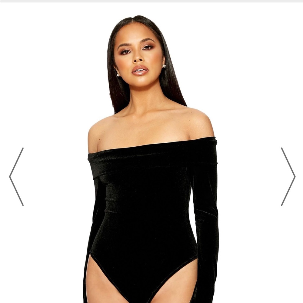Naked Wardrobe long sleeve off shoulder bodysuit - Picture 7 of 8